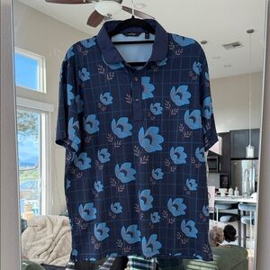 Radmor Golf Taylor Recycled Wallflower Print Polo - Men’s Large - Brand New